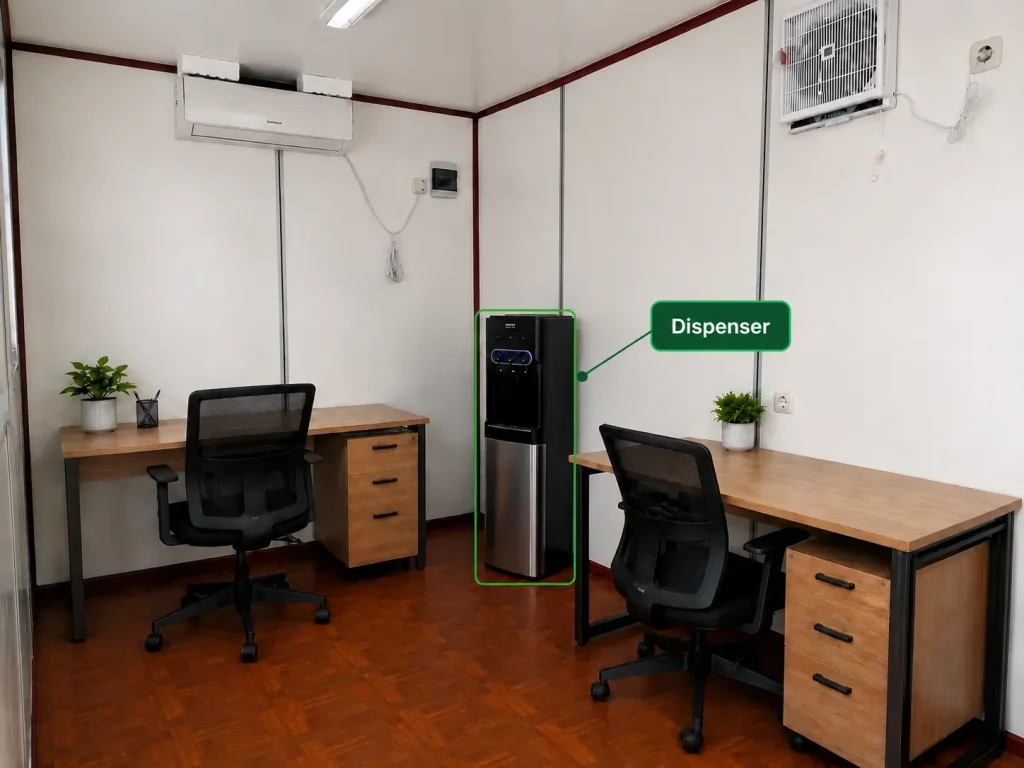 Interior Office Container with Dispenser